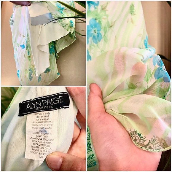 ALYN PAIGE⚡️Cow Neck Floral Asymmetrical Dress_5/6 - Picture 6 of 8